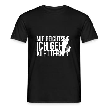 Mir Reichts ich geh Spruch Kletter Geschenk - Männer T-Shirt - Schwarz - Vorne - AI Model Male 178 light (178cm)