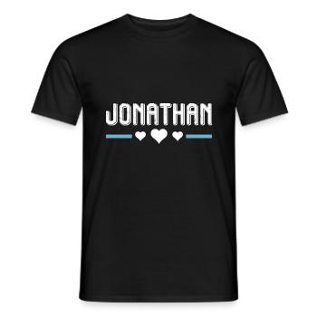 Jonathan - Männer T-Shirt - Schwarz - Vorne - AI Model Male 178 light (178cm)