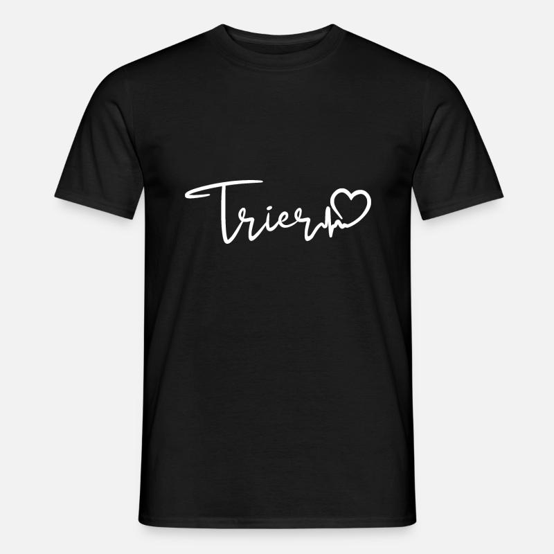 Trier Herzschlag - Männer T-Shirt - Schwarz