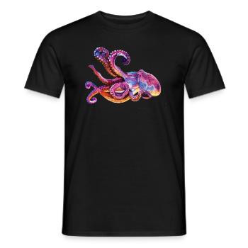 KRAKE - Männer T-Shirt - Schwarz - Vorne - AI Model Male 178 light (178cm)