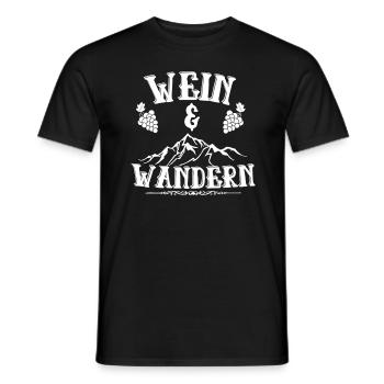 Wein und Wandern Freizeit Natur - Männer T-Shirt - Schwarz - Vorne - AI Model Male 178 light (178cm)