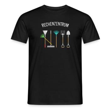 Rechenzentrum Informatik Garten Gärtner Computer - Männer T-Shirt - Schwarz - Vorne - AI Model Male 178 light (178cm)