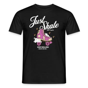 Just Skate Don’t Hate - Continuez à rouler skate ou mourez - T-shirt homme - noir - Devant - AI Model Male 178 light (178cm)