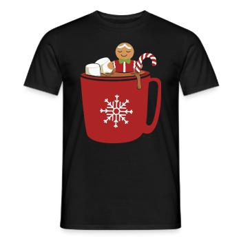 Cadeaux de Noël Noël - T-shirt homme - noir - Devant - AI Model Male 178 light (178cm)