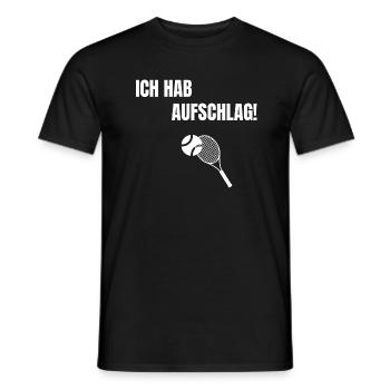 Tennis Aufschlag Schläger - Männer T-Shirt - Schwarz - Vorne - AI Model Male 178 light (178cm)