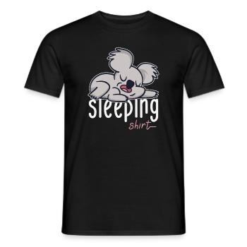 Koala Lazy Koala Bear Sleep Shirt Late Riser - Men's T-Shirt - black - Front - AI Model Male 178 light (178cm)