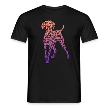 Braque de Weimar chien chien maman dames enfants Vizslas - T-shirt homme - noir - Devant - AI Model Male 178 light (178cm)