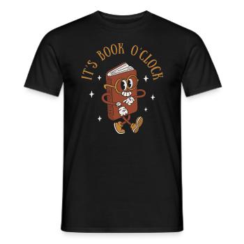 C’est l’heure du livre - T-shirt homme - noir - Devant - AI Model Male 178 light (178cm)