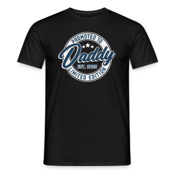 Promotion to Dad 2025 - Men's T-Shirt - black - Front - AI Model Male 178 light (178cm)