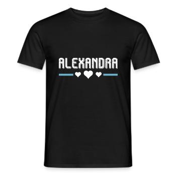 Alexandra - Männer T-Shirt - Schwarz - Vorne - AI Model Male 178 light (178cm)