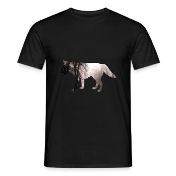 Wolf - T-shirt homme - noir - Devant - AI Model Male 178 light (178cm)