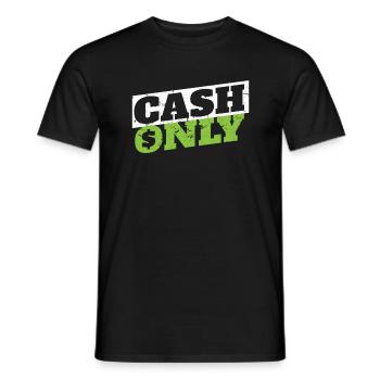 Cash Only Money Millionaire Trader Stock Exchange - Men's T-Shirt - black - Front - AI Model Male 178 light (178cm)