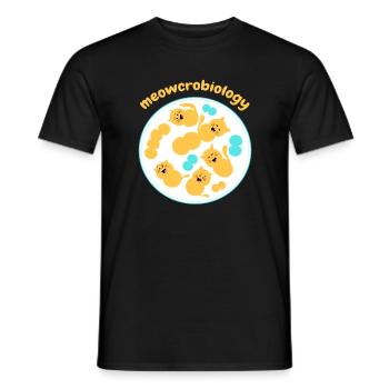 Meowcrobiology Microbiologie Chat - T-shirt homme - noir - Devant - AI Model Male 178 light (178cm)