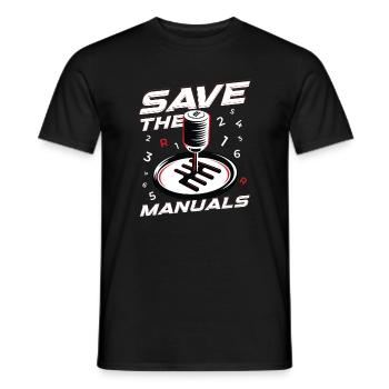 Save The Manuals Auto Tuning Tuner - T-shirt homme - noir - Devant - AI Model Male 178 light (178cm)