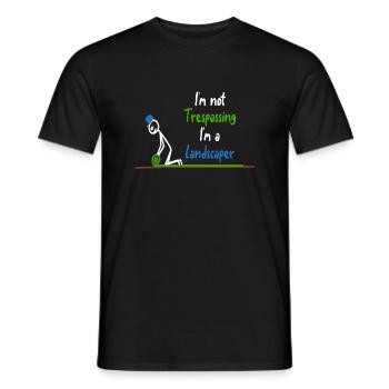 In the landscaper garden gardener - Men's T-Shirt - black - Front - AI Model Male 178 light (178cm)