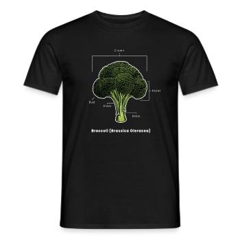 Broccoli Vegan Vegan Vegetables - Men's T-Shirt - black - Front - AI Model Male 178 light (178cm)