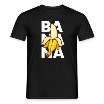Banana Banane Obst Früchte Frucht - Männer T-Shirt - Schwarz - Vorne - AI Model Male 178 light (178cm)