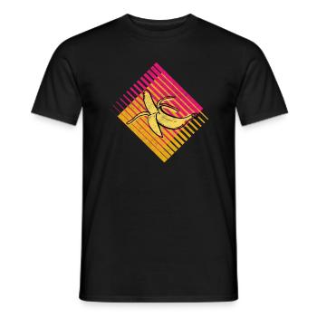 Banane Retro Obst Früchte Frucht - Männer T-Shirt - Schwarz - Vorne - AI Model Male 178 light (178cm)