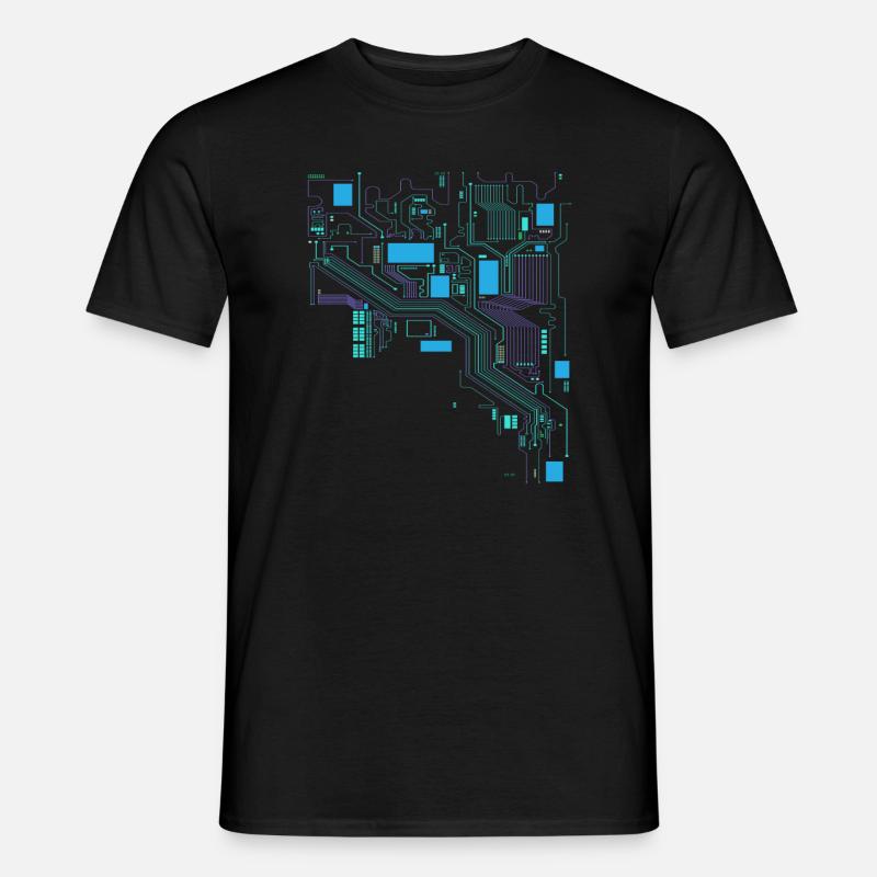 Computer Cpu Informatiker Hacker - Männer T-Shirt - Schwarz