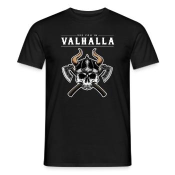See You In Valhalla Wikinger Nordisch - Männer T-Shirt - Schwarz - Vorne - AI Model Male 178 light (178cm)