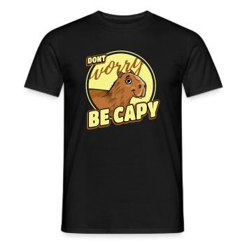 Capybara Retro Capibara - Männer T-Shirt - Schwarz - Vorne - AI Model Male 178 light (178cm)