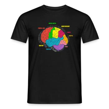 Diagramme Neurologie du cerveau Science - T-shirt homme - noir - Devant - AI Model Male 178 light (178cm)