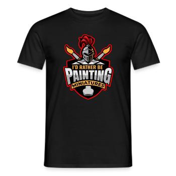 ID Rather Be Painting Miniatures - Männer T-Shirt - Schwarz - Vorne - AI Model Male 178 light (178cm)
