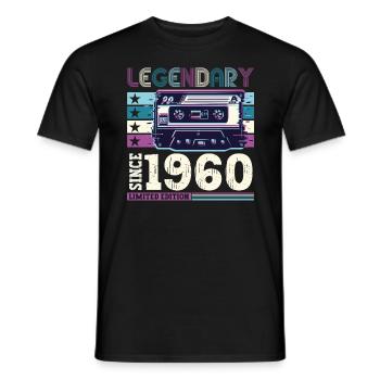 Legendary 1960 62nd Birthday Gift Men - Fun - Men's T-Shirt - black - Front - AI Model Male 178 light (178cm)