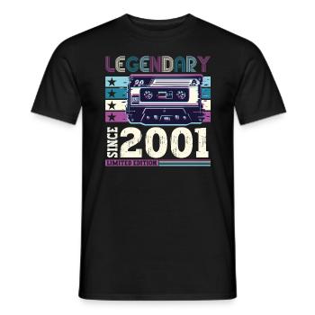 Légendaire 2001 21st Birthday Gift Hommes - Fun - T-shirt homme - noir - Devant - AI Model Male 178 light (178cm)