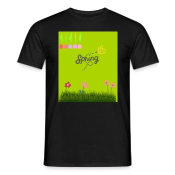 Frühlingsgeschmack - Männer T-Shirt - Schwarz - Vorne - AI Model Male 178 light (178cm)