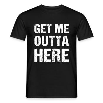 Get Me Outta Here Vintage - T-shirt homme - noir - Devant - AI Model Male 178 light (178cm)