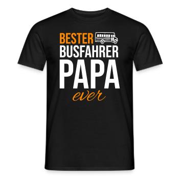 Busfahrer Papa Vater Schulbus Vatertag - Männer T-Shirt - Schwarz - Vorne - AI Model Male 178 light (178cm)