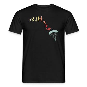 Parachutist Paraglider Evolution Vintage - Men's T-Shirt - black - Front - AI Model Male 178 light (178cm)