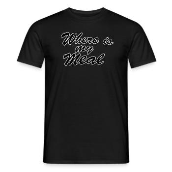 Où est mon repas - T-shirt homme - noir - Devant - AI Model Male 178 light (178cm)
