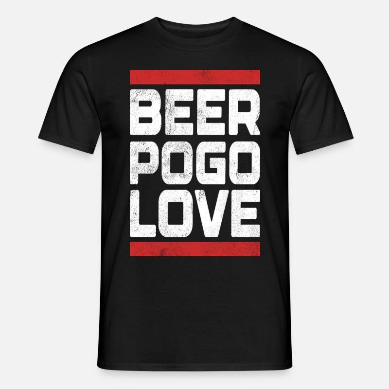 Bier-Pogo-Liebe - Männer T-Shirt - Schwarz