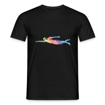 Silhouette de natation - T-shirt homme - noir - Devant - AI Model Male 178 light (178cm)