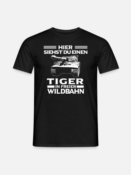 Panzer/Tank/Tiger/Freie Wildbahn/Militär/Geschenk - Männer T-Shirt - Schwarz