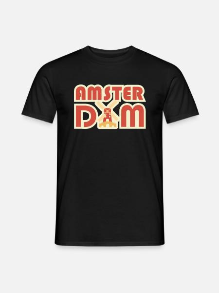 Travel Amsterdam - Men's T-Shirt - black