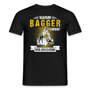 Baggerfahrer Baugeräte Bagger Fahren Baustellen - Männer T-Shirt - Schwarz - Vorne - AI Model Male 178 light (178cm)