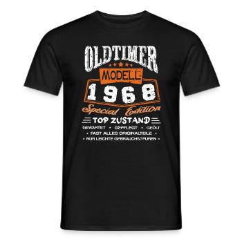 Oldtimer Modell 1968 53. Geburtstag - Männer T-Shirt - Schwarz - Vorne - AI Model Male 178 light (178cm)