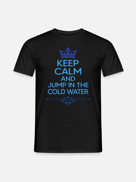 IJsbad winterzwemmers koud water koud bad - Heren T-shirt - zwart