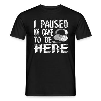 Gaming Retro Gift Idea - Men's T-Shirt - black - Front - AI Model Male 178 light (178cm)
