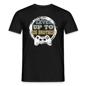 Bruder Gaming Retro Gift Idea - Men's T-Shirt - black - Front - AI Model Male 178 light (178cm)