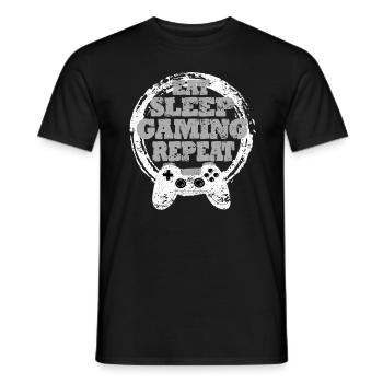 Gaming Retro Gift Idea - Men's T-Shirt - black - Front - AI Model Male 178 light (178cm)