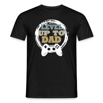 Daddy Gaming Retro Geschenkidee - Männer T-Shirt - Schwarz - Vorne - AI Model Male 178 light (178cm)