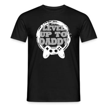 Daddy Gaming Retro Geschenkidee - Männer T-Shirt - Schwarz - Vorne - AI Model Male 178 light (178cm)