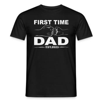Tenue de papa rétro pour la fête des pères - T-shirt homme - noir - Devant - AI Model Male 178 light (178cm)