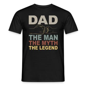 Retro Papa Outfit zum Vatertag - Männer T-Shirt - Schwarz - Vorne - AI Model Male 178 light (178cm)