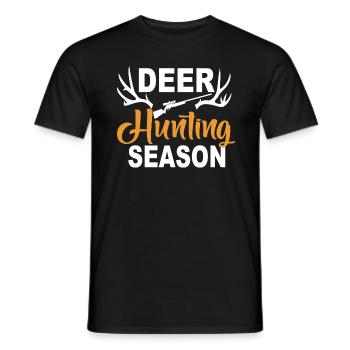 Jäger Jagt.Hirsch Geschenkidee - Männer T-Shirt - Schwarz - Vorne - AI Model Male 178 light (178cm)