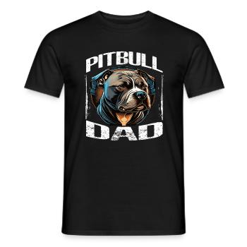 Pitbull Daddy Dad Cadeau - T-shirt homme - noir - Devant - AI Model Male 178 light (178cm)